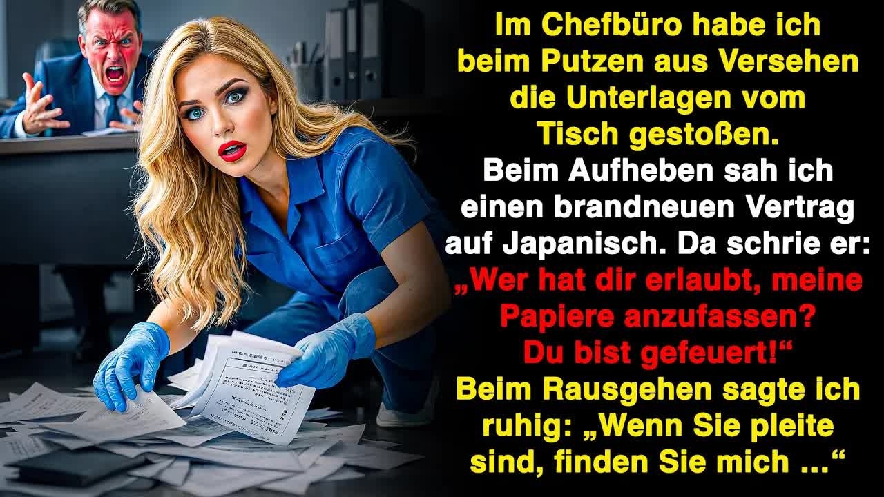 Der Chef schrie mich an und feuerte mich  Doch ich wusste, wie ich die Dokumente nutze!