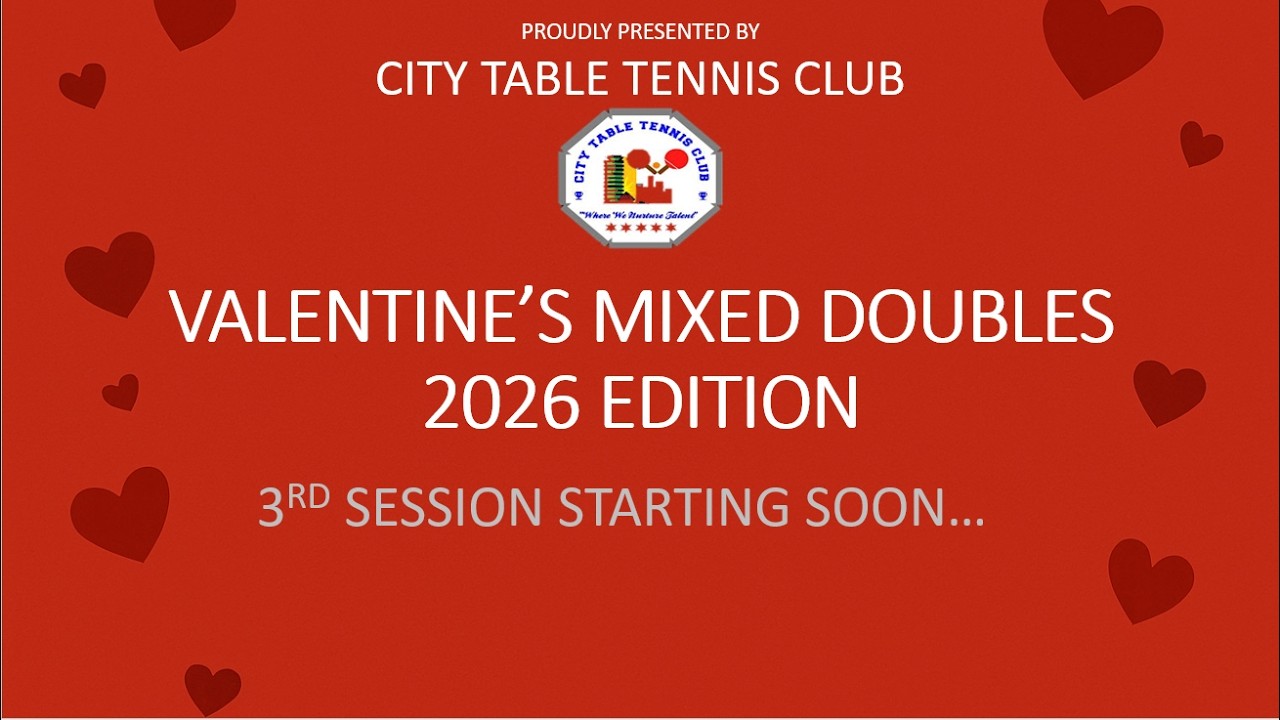 CTTC VALENTINES MIXED DOUBLES 2026 - 3RD SESSION