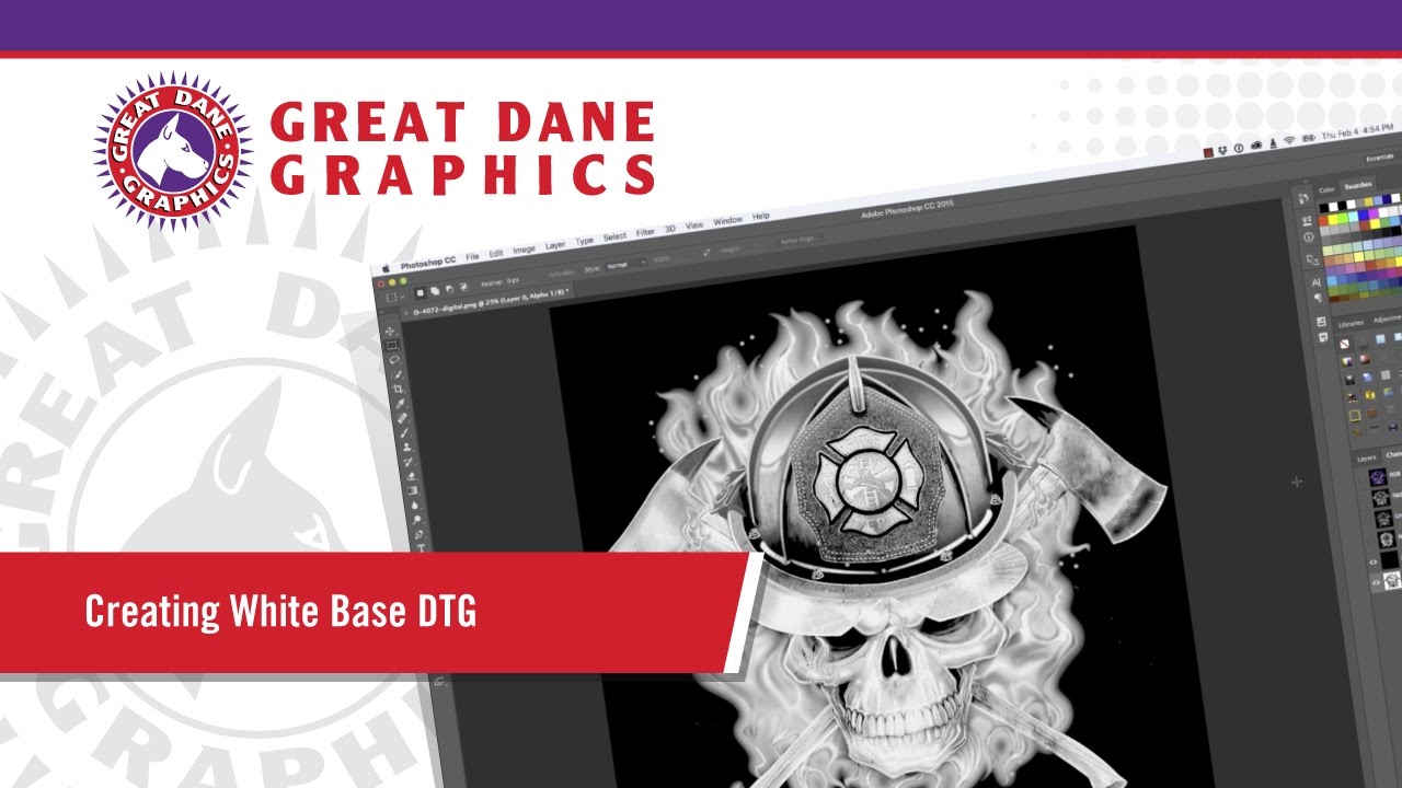 DTG Printing - Creating a White Under Base in Photoshop