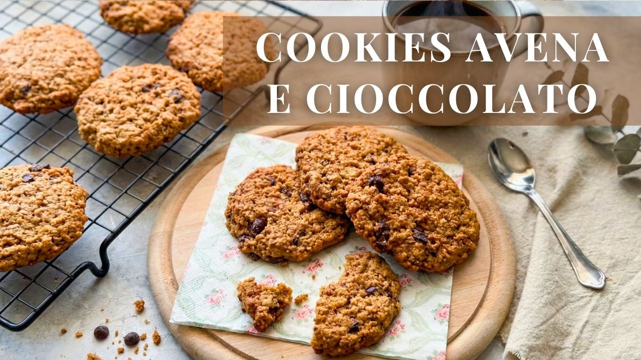 COOKIES AVENA E CIOCCOLATO 🍪 Veloci Senza Uova e  Burro! (Il trucco per farli PERFETTI)