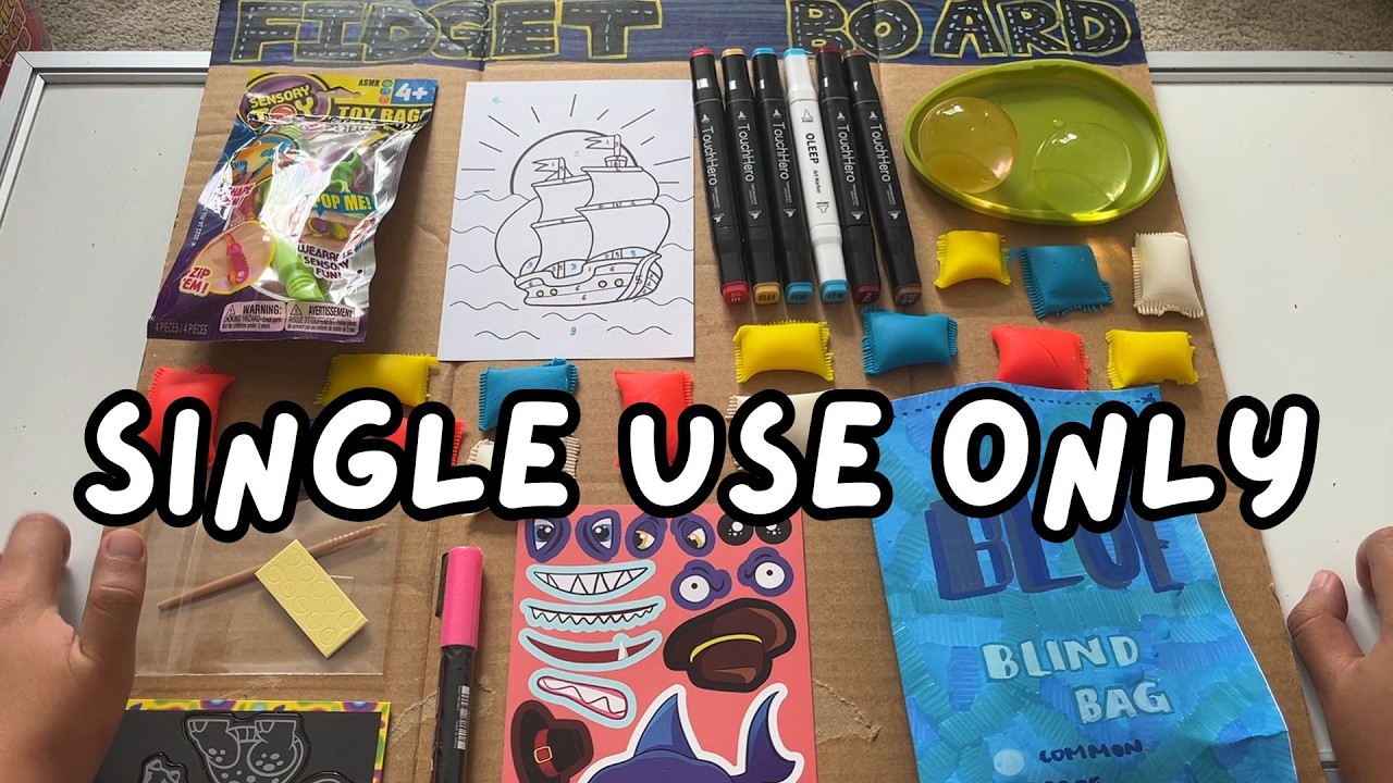 rating my one time use fidget board asmr