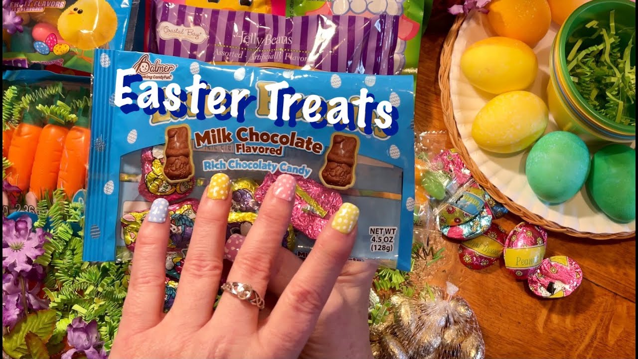 ASMR Easter Treats (No talking) Making treat bags for Easter/Plastic crinkles.