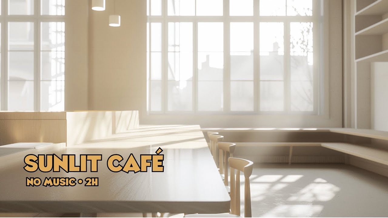 Sunlit Minimal Café Loop — 2 Hours of Quiet Daylight (No Music, No Voices) | 4K