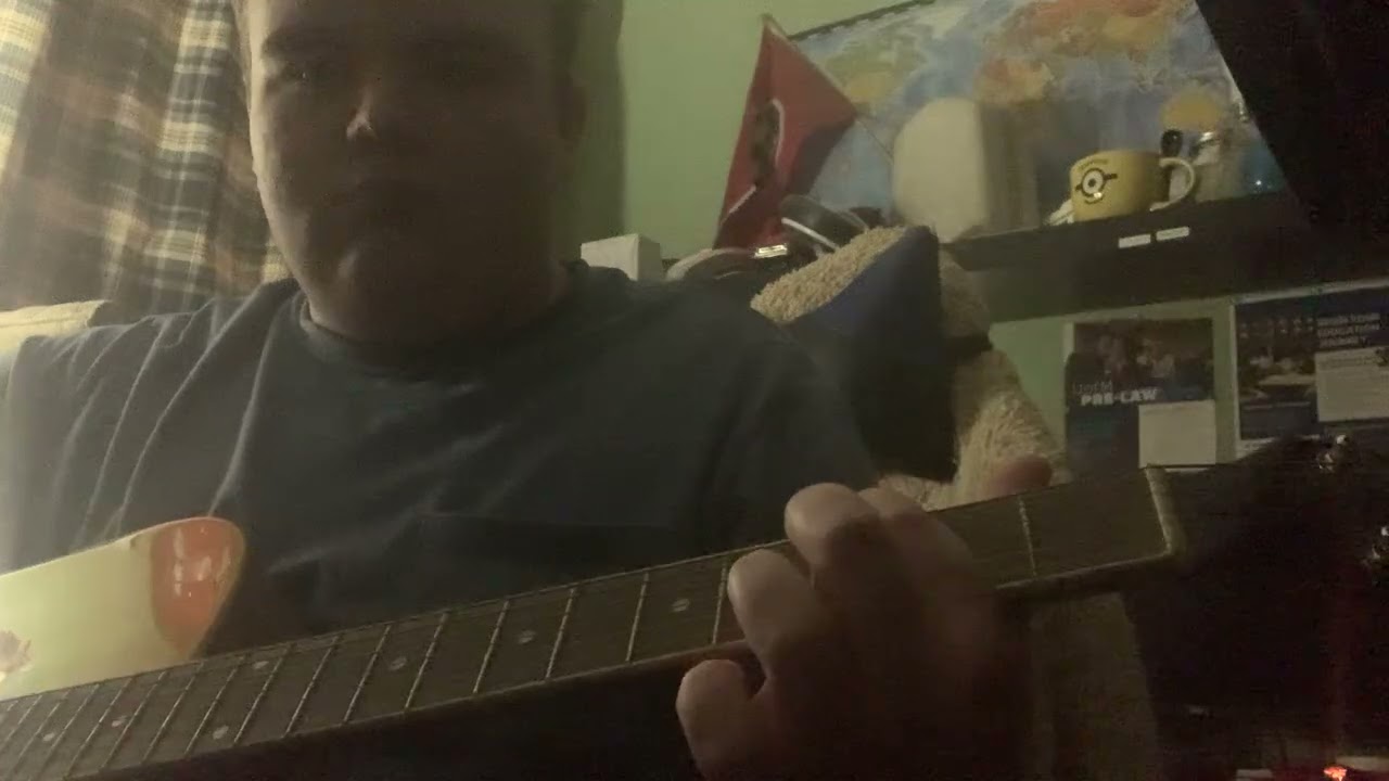 Playing Deep Purple Smoke on Water On my acoustic Guitar. 🎸 