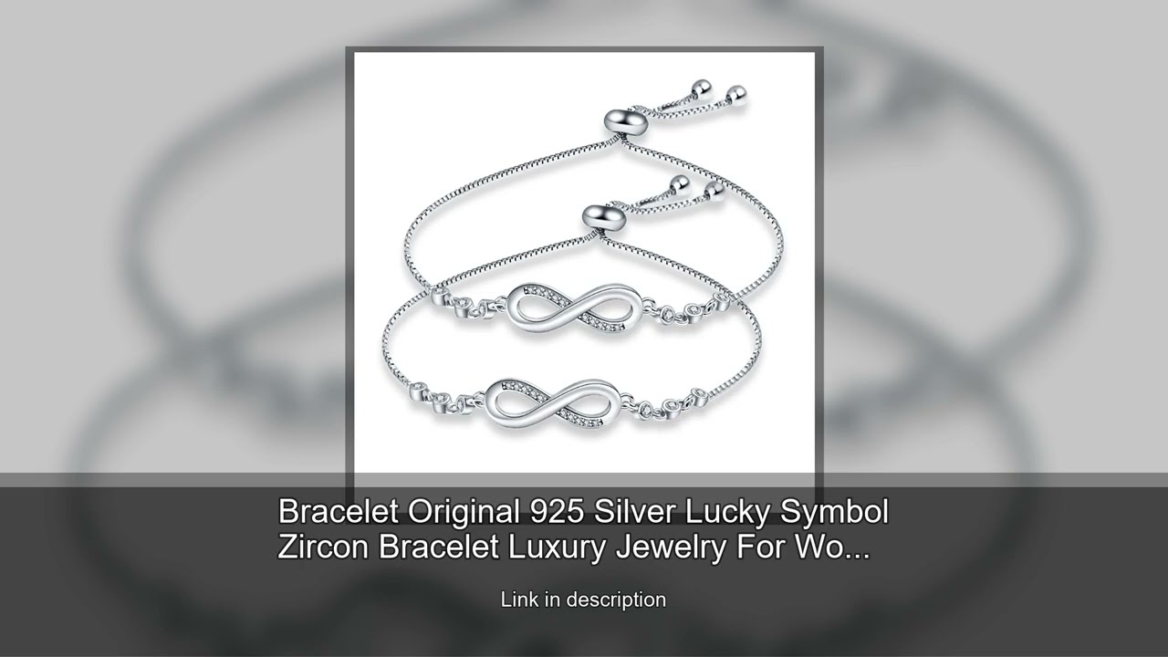 Bracelet Original 925 Silver Lucky Symbol Zircon Bracelet Luxury Jewelry For Woman Romantic Val