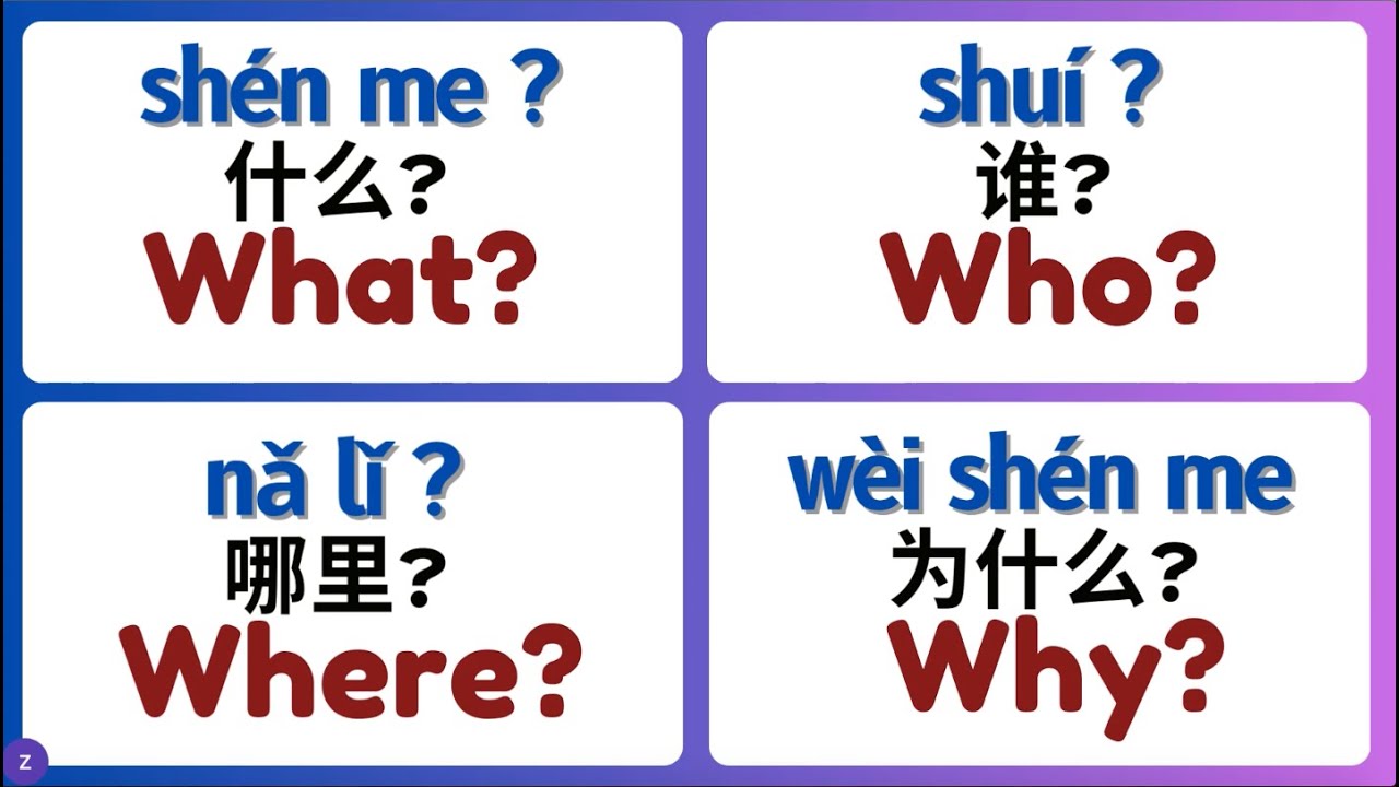 Learn Chinese: What, Who, Where, Why, How in Mandarin | Asking Questions in Mandarin Chinese