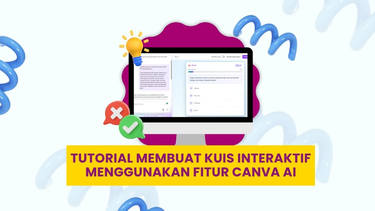 Tutorial Membuat Kuis Interaktif Menggunakan AI Canva | #2 Media Pembelajaran Menggunakan Canva