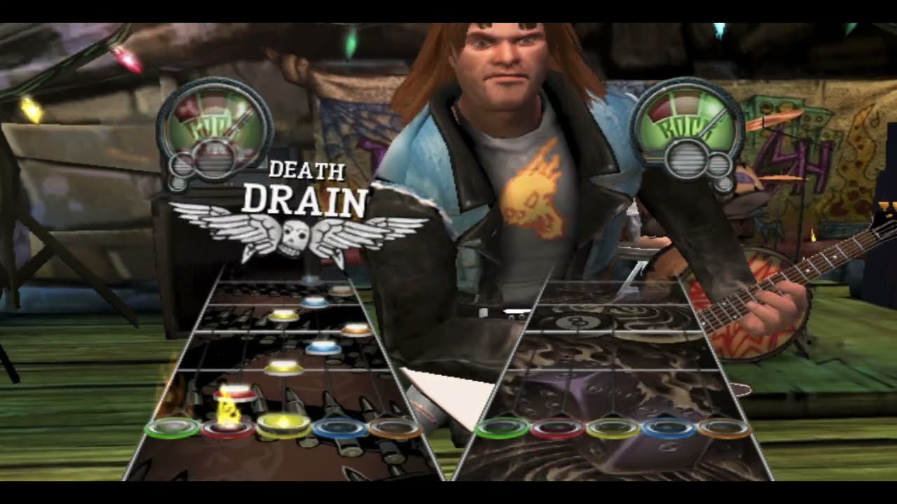 (TAS) Guitar Battle vs. Lou FC + death drain survival and double finale - Guitar Hero 3