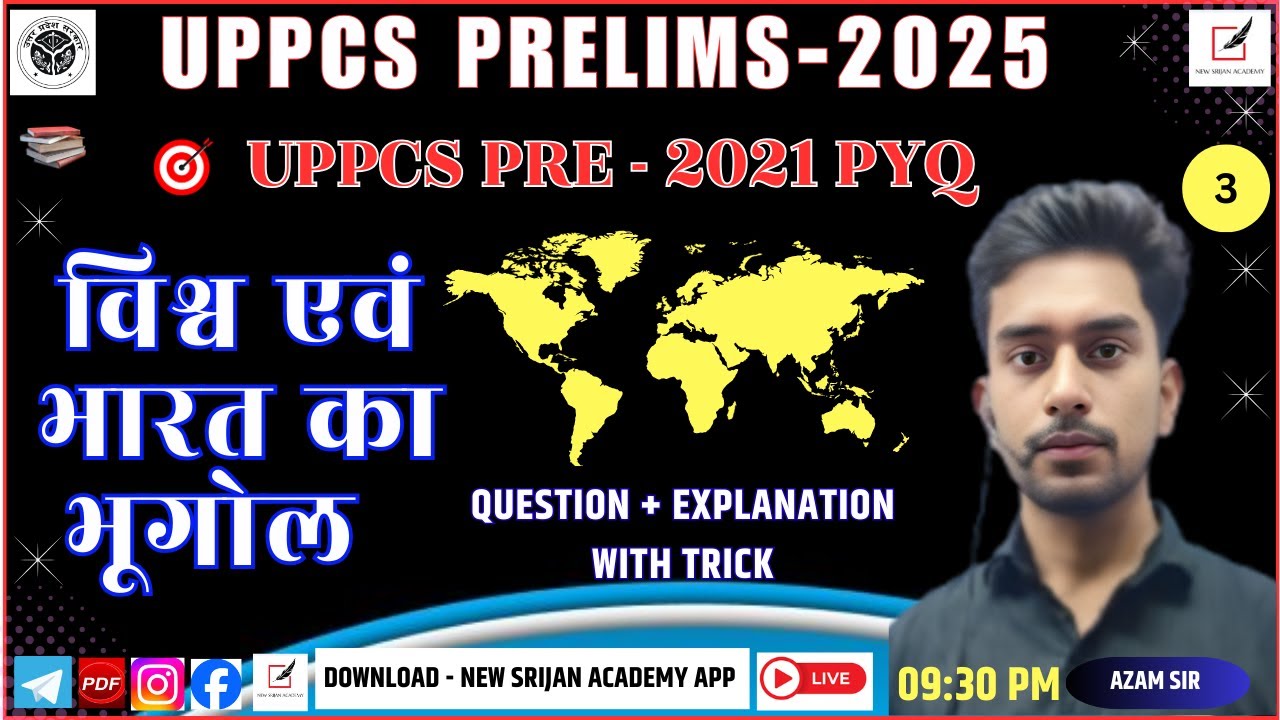 UPPCS Prelims 2025 | PYQ Series - 3 | 2021 GEOGRAPHY Questions Analysis | New Srijan Academy