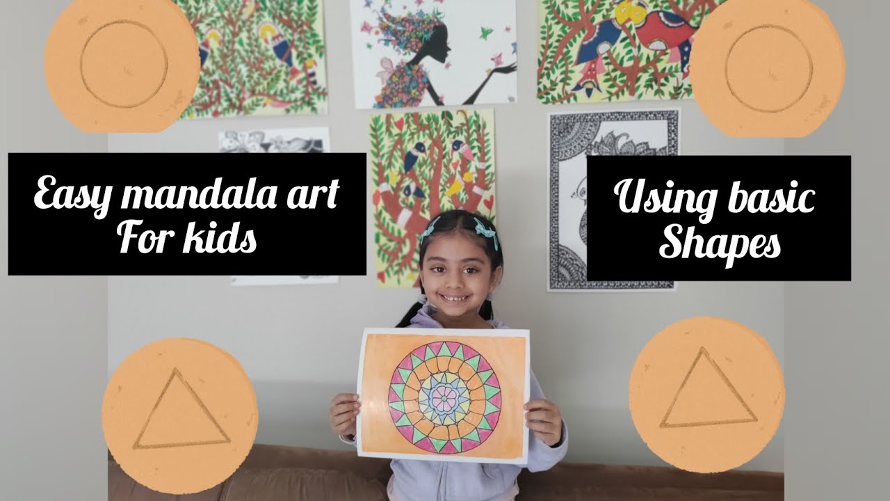 Easy mandala art for kids/How to draw a mandala for beginners