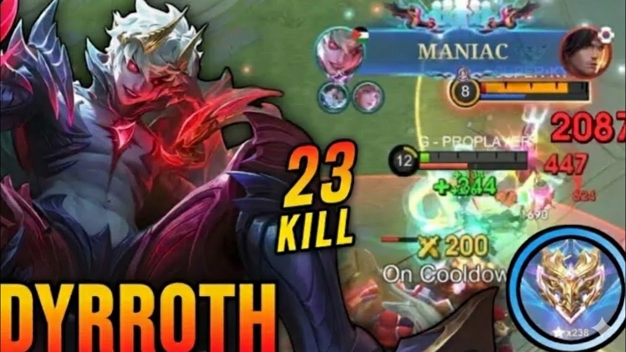 23 Kills 💪 Insane Dyrroth Full Gameplay | Poco x3 Pro vs iPhone 13 🤔 | Flame Gamer 