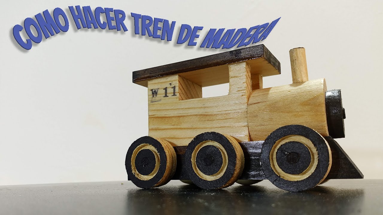 🚂🚂🚂Cómo hacer TREN DE MADERA, FÁCIL de hacer con poco material 2021 🚂🚂🚂
