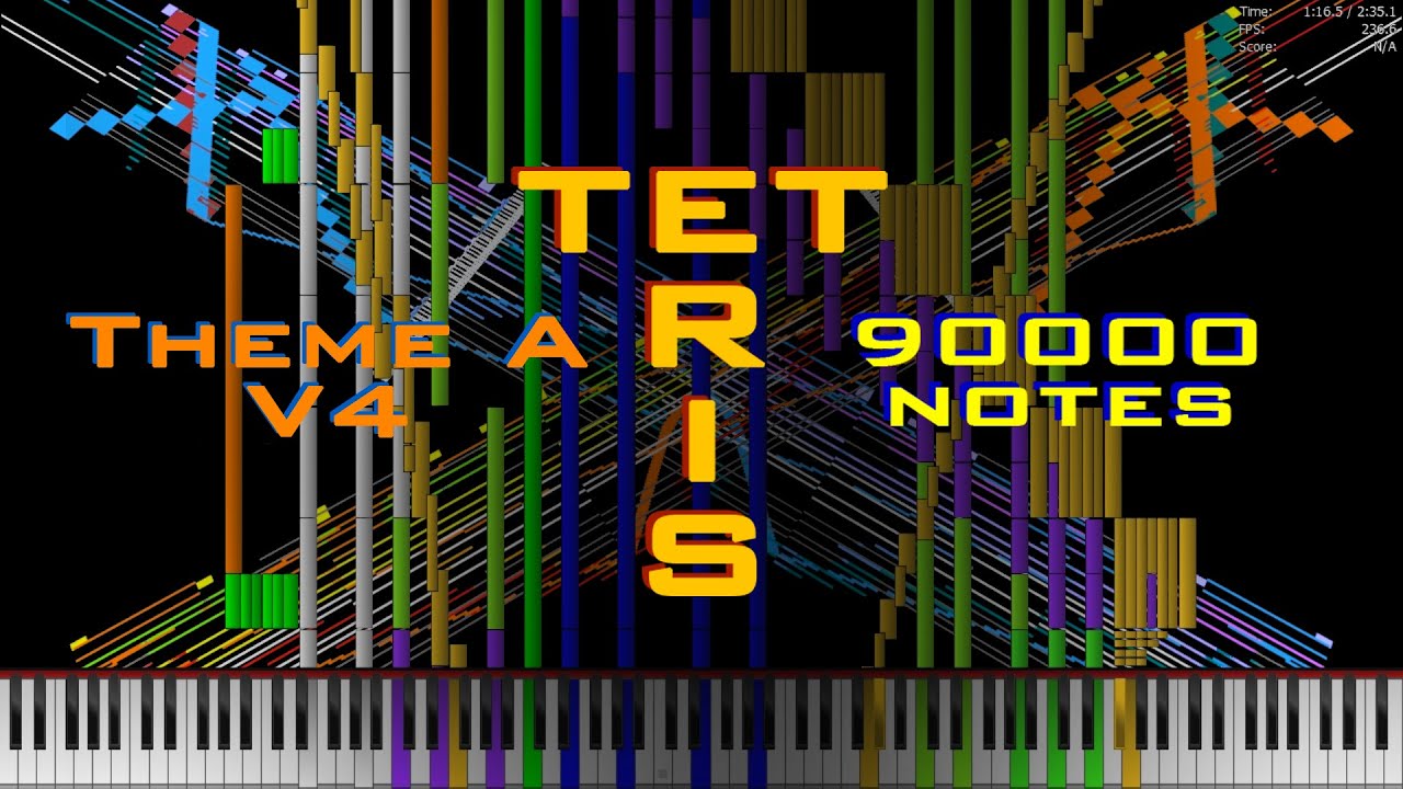 [Black MIDI] Tetris Theme A ~ Kanade Tachibana