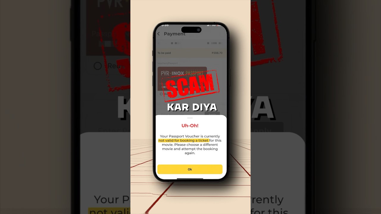 PVR SCAM ALERT 🚨 #pvrscam #shorts