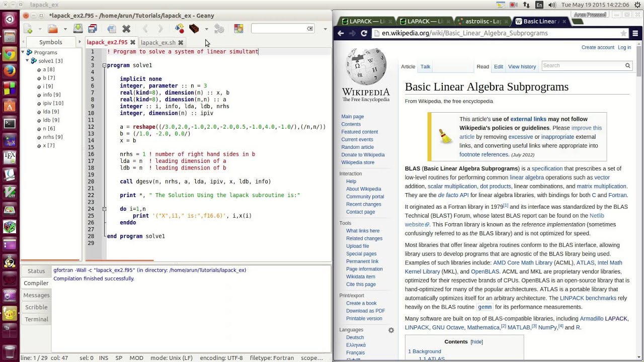 Advanced Fortran Programming : 016 : Introduction to BLAS and LAPACK