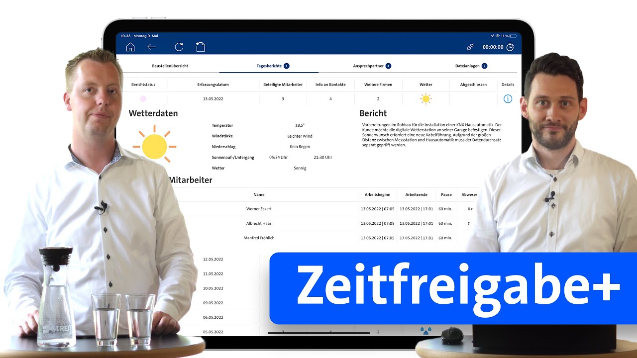 Die App zur Freigabe von Arbeitszeiten im Handwerk 