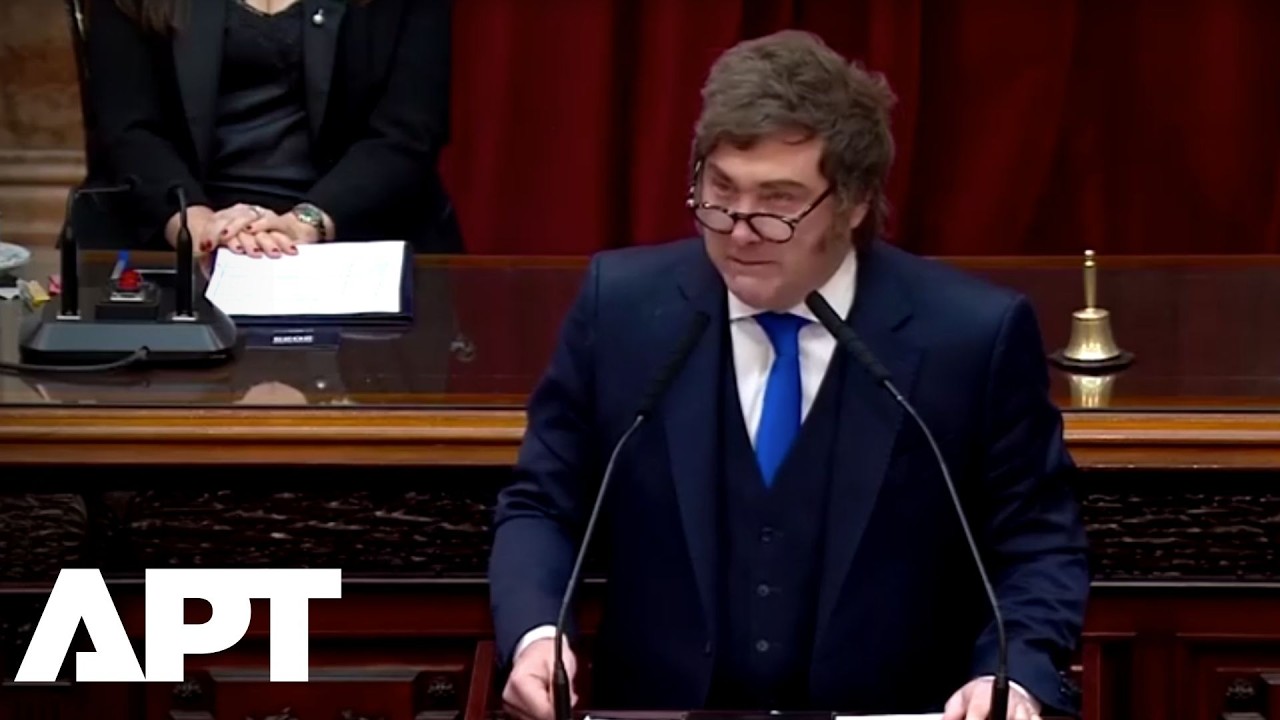Хавьер Милей выступил с ежегодной речью на конгрессе Аргентины, продвигая налоговую реформу | APT
