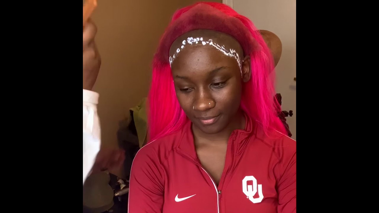 Hot Pink Frontal Wig Install | Darkskin Edition