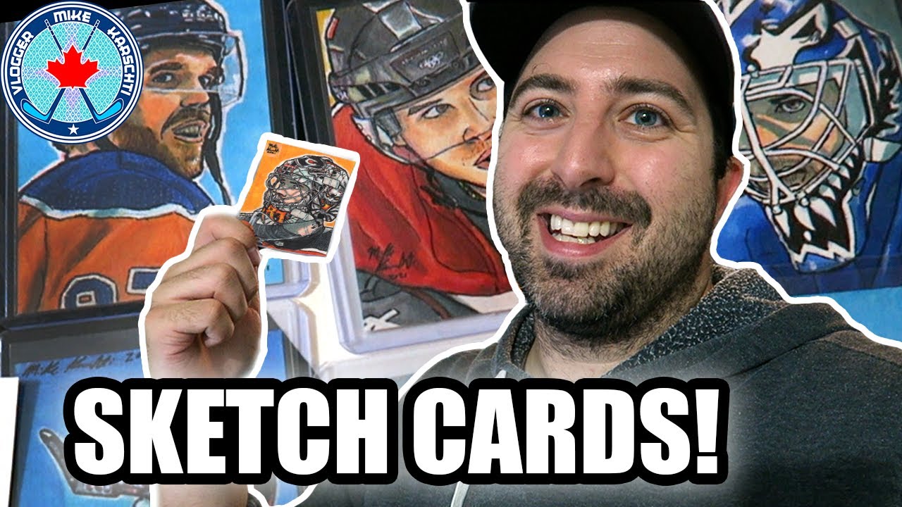 I Made My Own Hockey Cards! Custom Sketch Card Art!