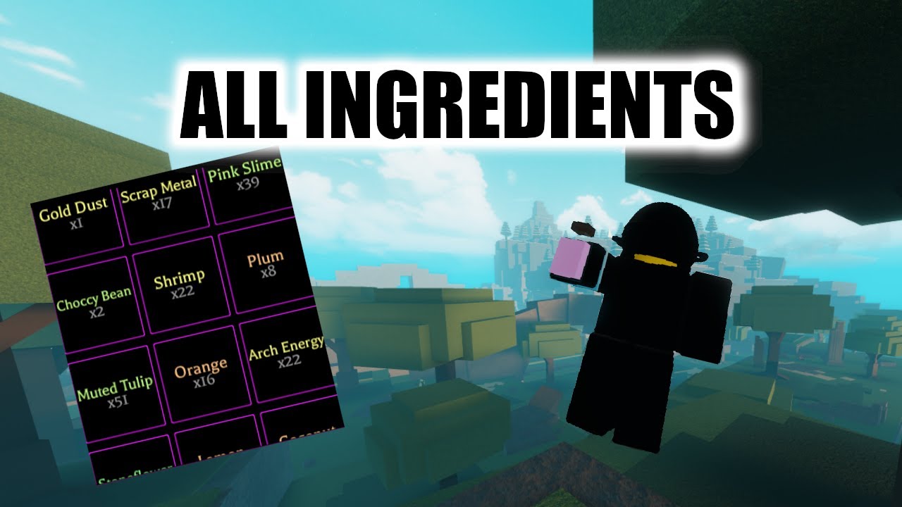 ALL POTION INGREDIENTS IN PILGRAMMED