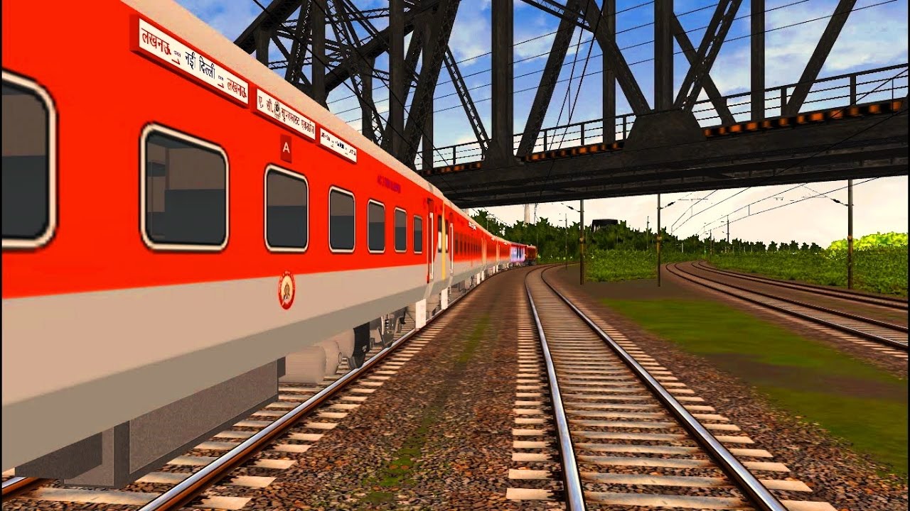 New Delhi Lucknow AC Superfast Express in MSTS Open Rails by Sumit Mehrotra