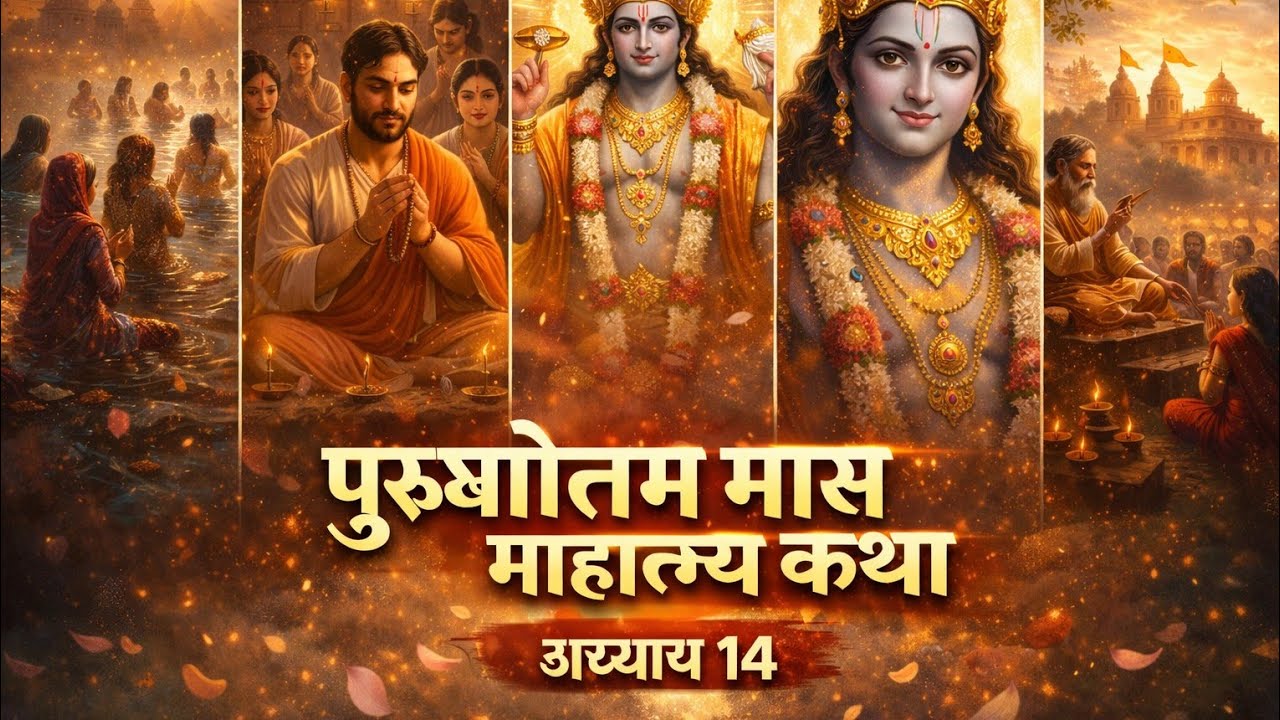 पुरुषोत्तम मास माहात्म्य कथा | अध्याय 14 | दुर्लभ जन्म का रहस्य | karishnna karishnna#4 March 2026