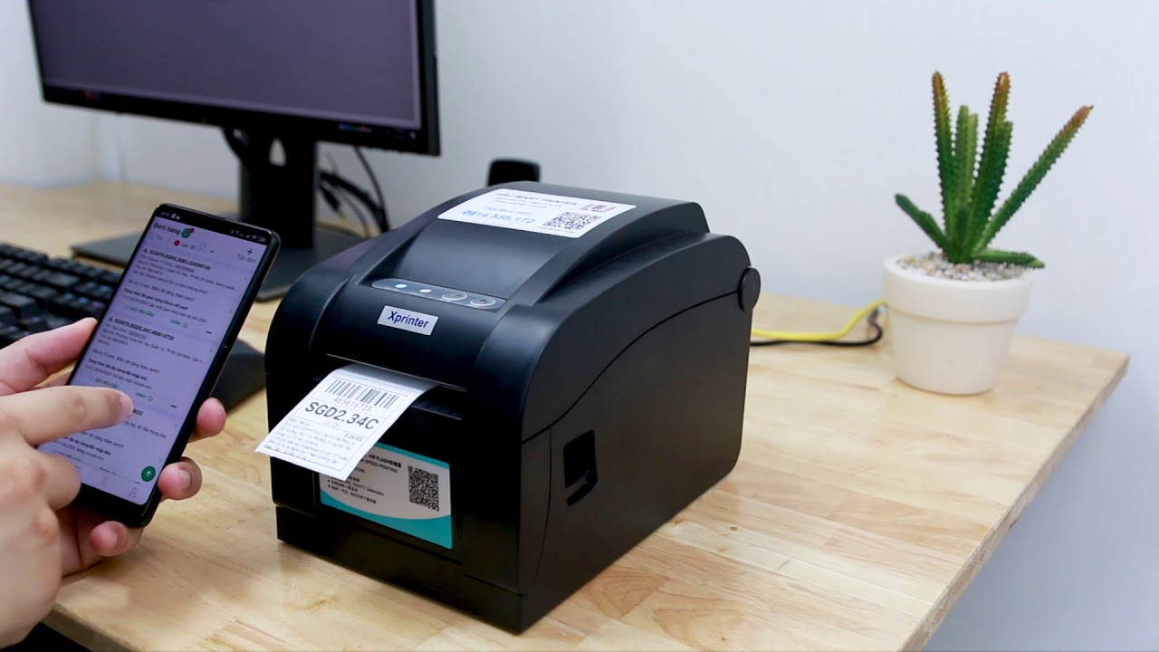 Trên tay máy in Xprinter XP 350BM in đơn hàng GHTK không dây từ điện thoại nhờ tích hợp cổng LAN