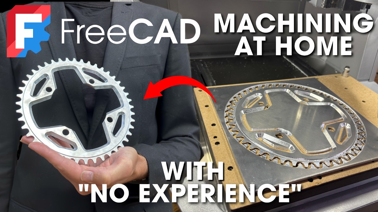 CNC Machining a Bicycle Part at Home with NO EXPERIENCE and only FREE Software!