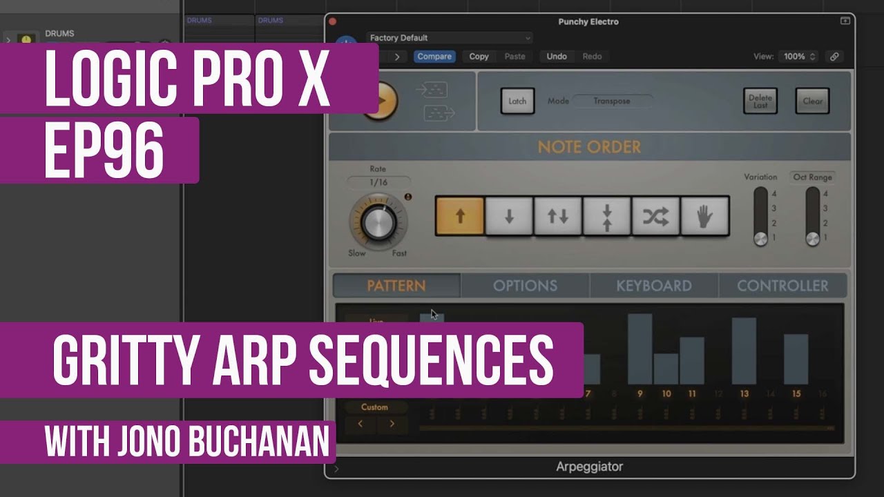 LOGIC PRO X - How to create Gritty Arp Sequences
