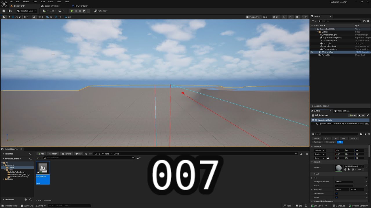 Learning Unreal Engine 5.6 - Studying Cropout 007 - Mesh solidification