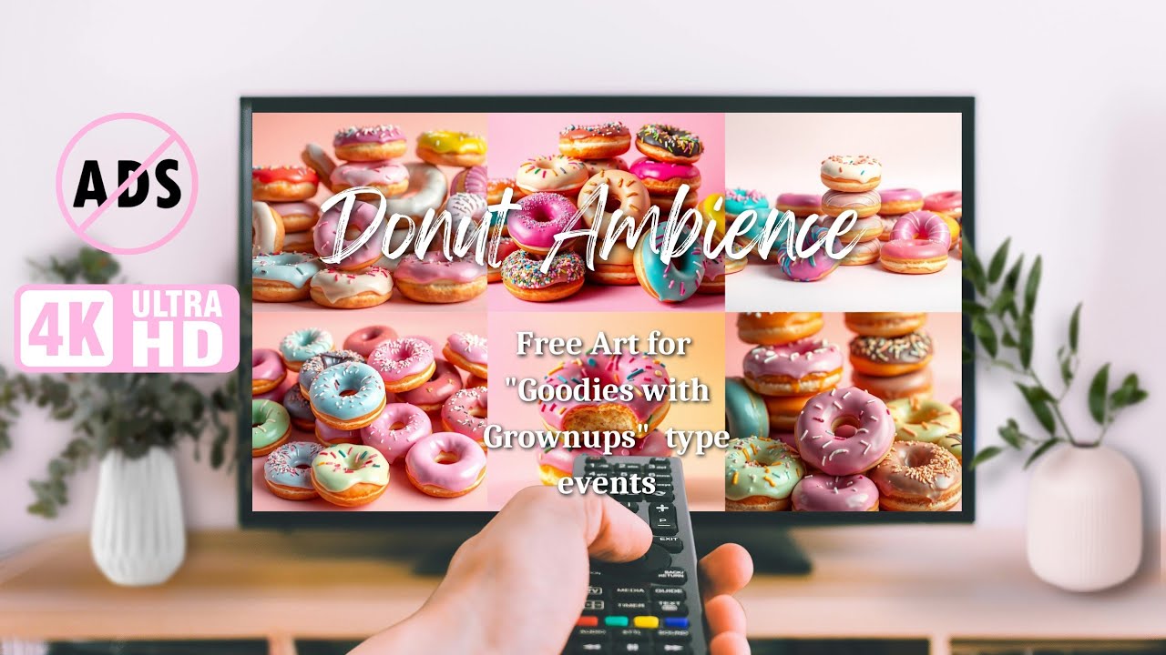 🍩 Cozy Donut Ambience | 4K Relaxing Screensaver Background | Goodies Donuts with Grownups  | No Ads