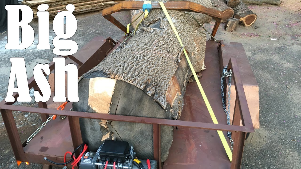 Loading and Unloading a Big Ash Log
