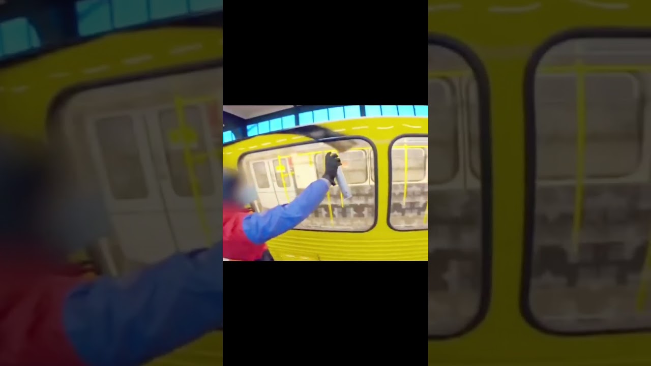 Taggers spray train 🚉 by 1UP CREW#graffiti#train#short