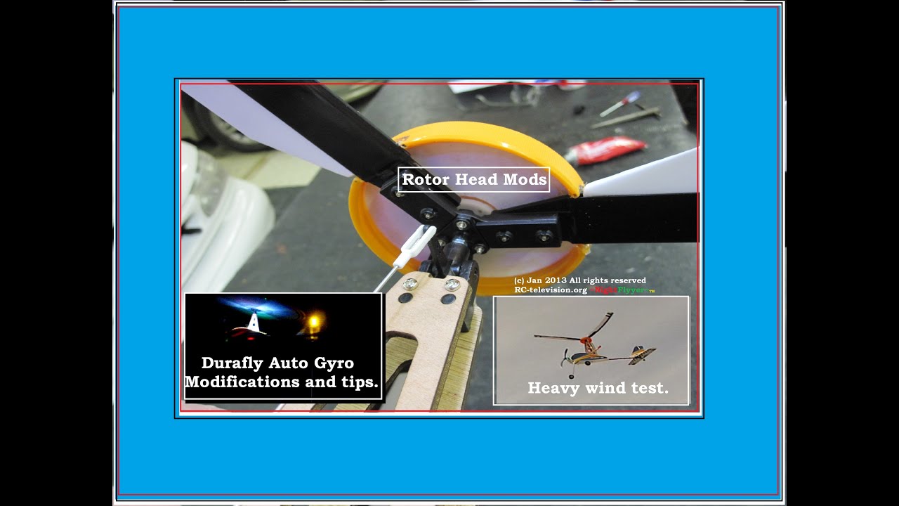 Durafly Auto-Gyro Copter Mods, Tips, and Heavy Wind test.