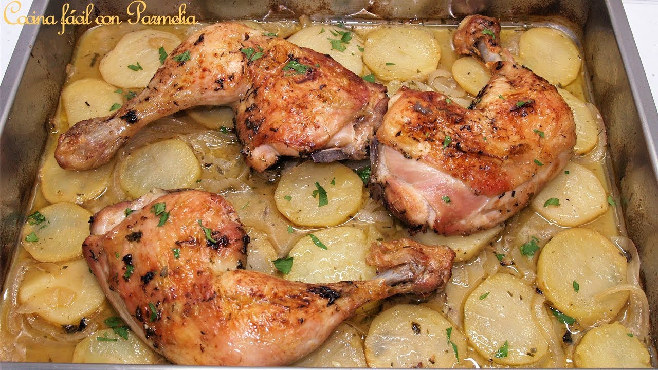 Pollo asado con hierbas provenzales y limón