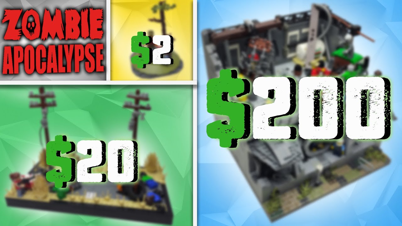 I build LEGO Zombie Apocalypse MOC for $2 | $20 | $200