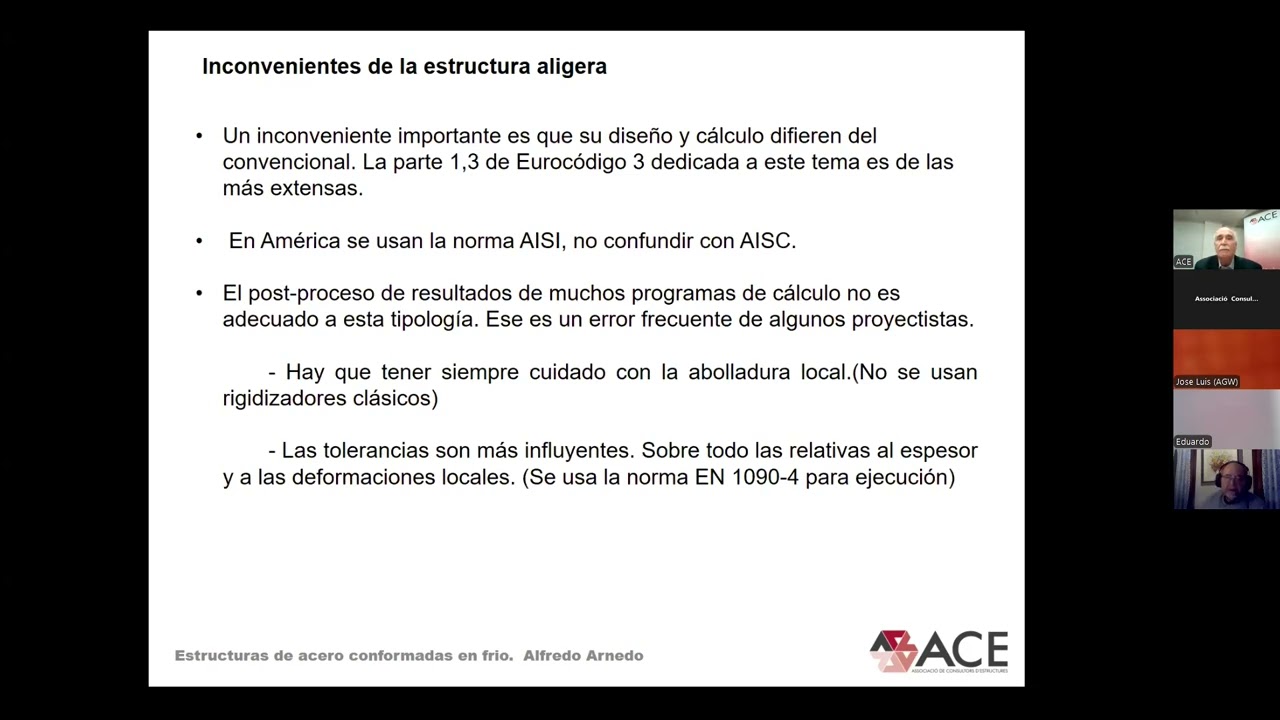 Dijous a l'ACE: Estructuras de acero conformado en frío