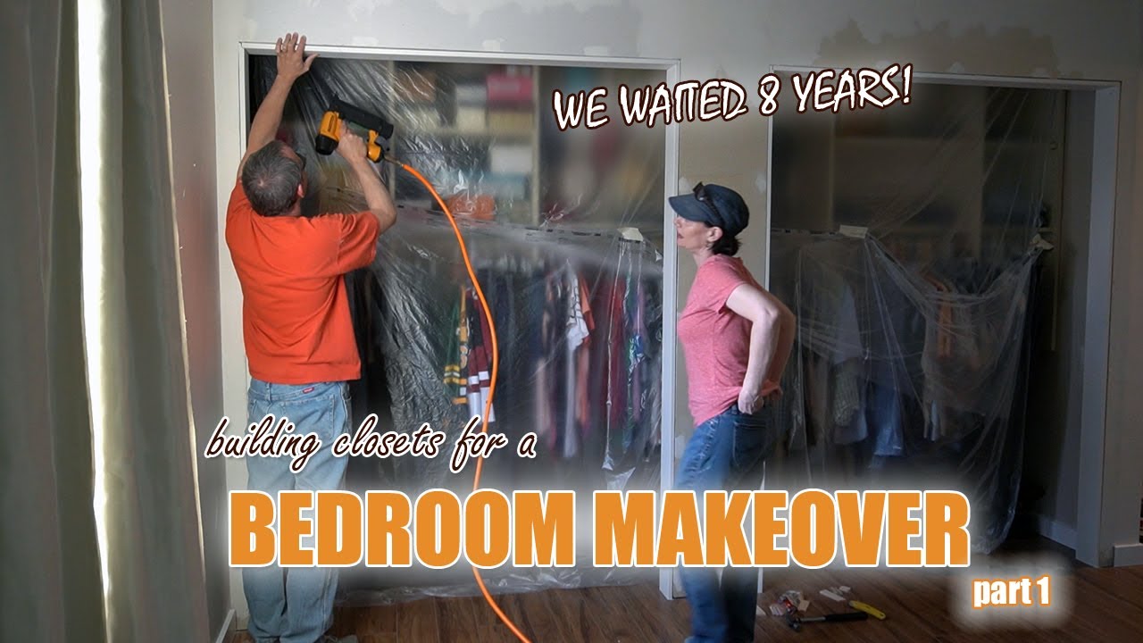 Bedroom Makeover Building a Closet Painting and Starting 2 Dressers SERIES PART 1