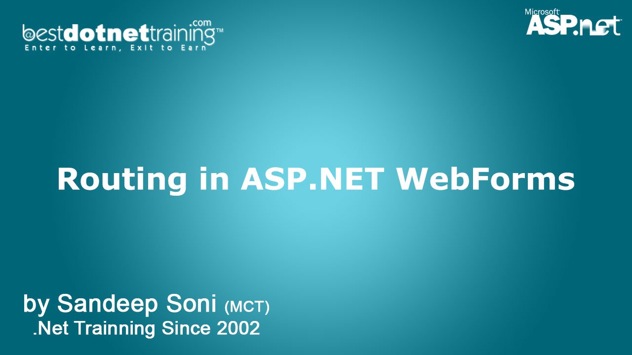 Маршрутизация в ASP.NET Web Forms