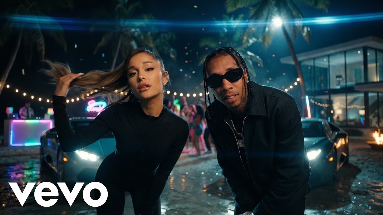 Tyga, Ariana Grande - ISLA FIESTA (ft. Chris Brown, Doja Cat) | (Official Lyrics Video)