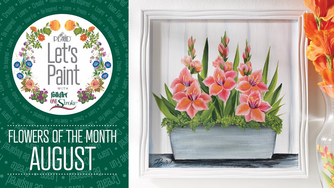 How to Paint a Gladiolus - Donna Dewberry Flowers of the Month August