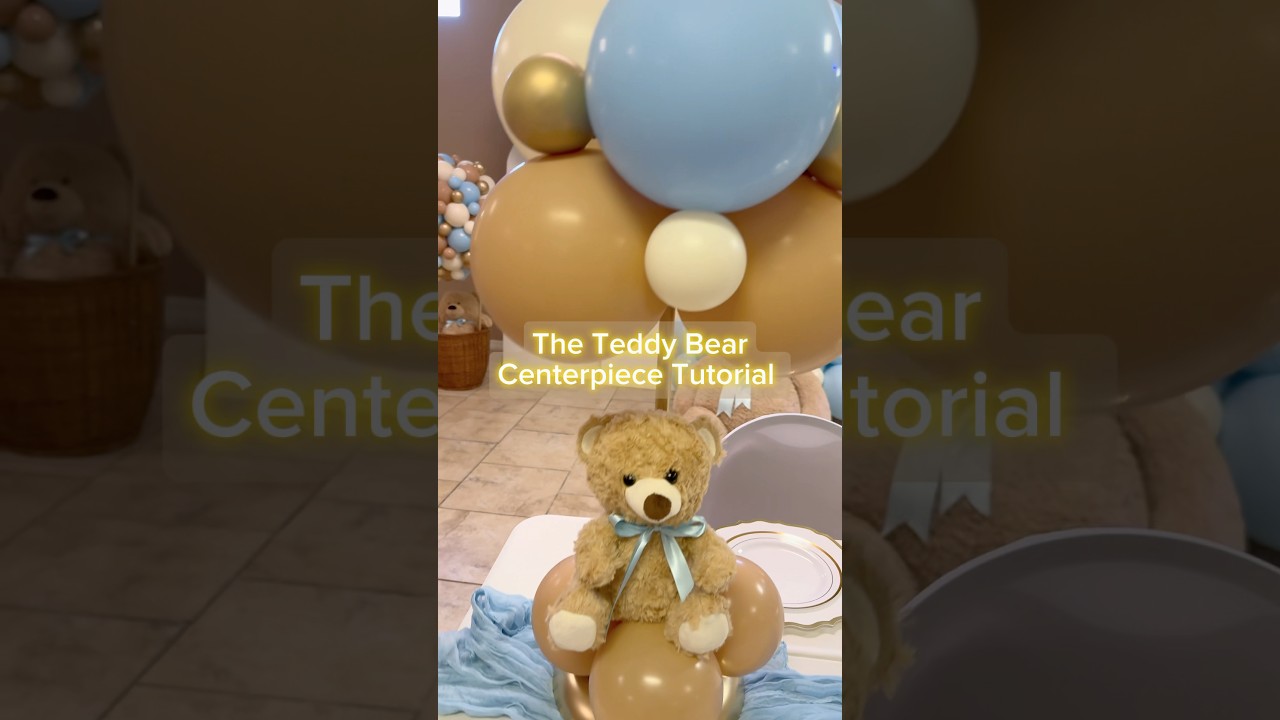 #centerpiece #teddybear #wecanbearlywait #balloons #babyshowerdecoration