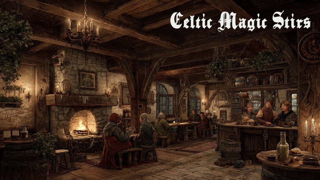 Celtic Fantasy Music - Healing Celtic Harp by a Quiet Forest Stream / Focus Music for Work