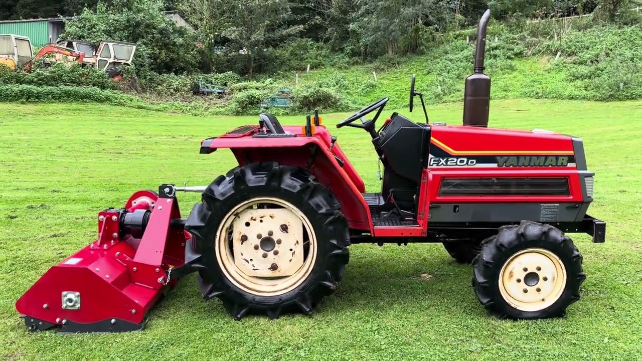 YANMAR FX20D 4WD Compact Tractor & New 4ft Flail Mower