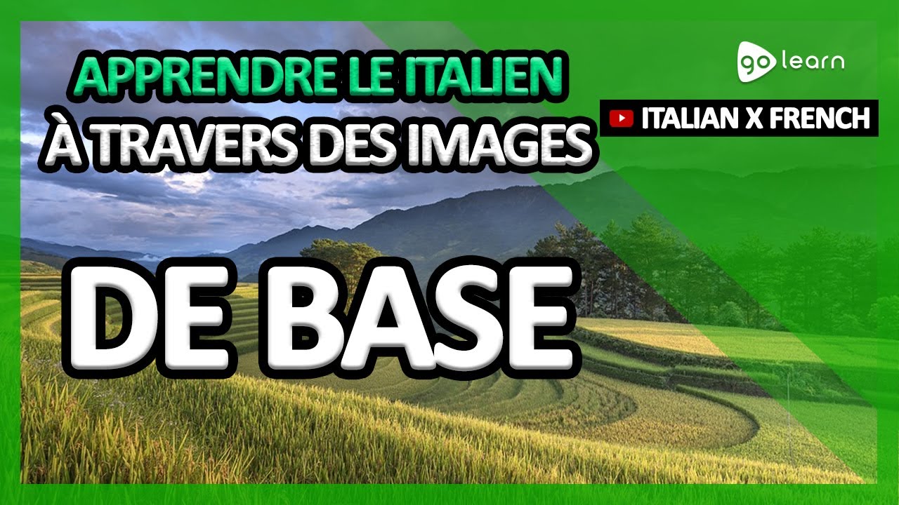 Apprendre Le Italien &Agrave; Travers Des Images |Vocabulaire Italien De Base | Golearn