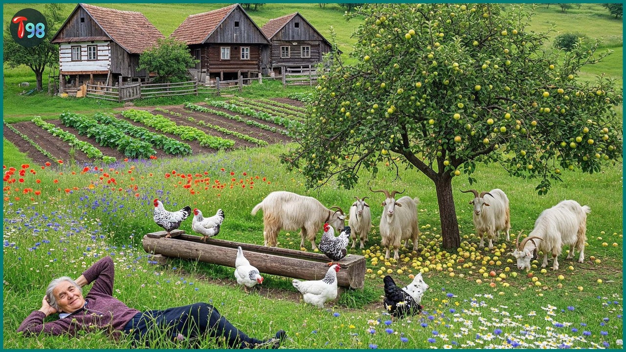 Life in a Peaceful Swiss Village – Apple Picking, Cutting Grass, and Caring for Farm Animals