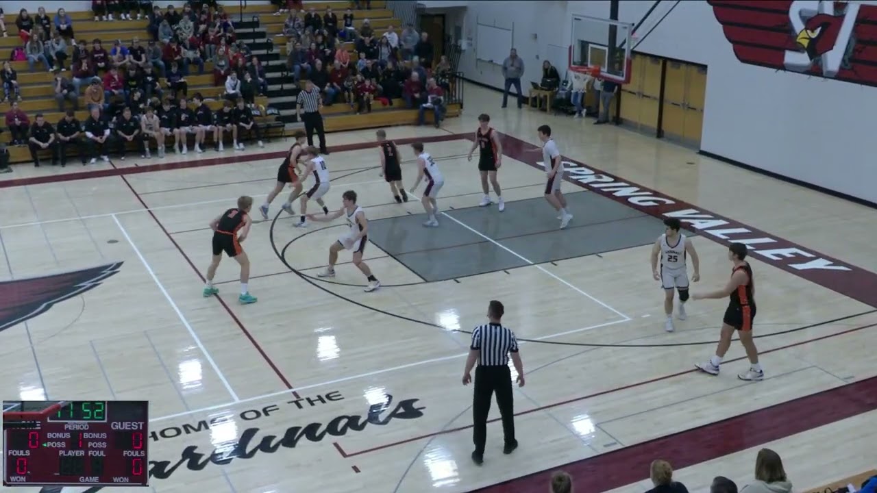 Spring Valley High School vs Elk Mound High School Boys Varsity Basketball - February 13, 2024