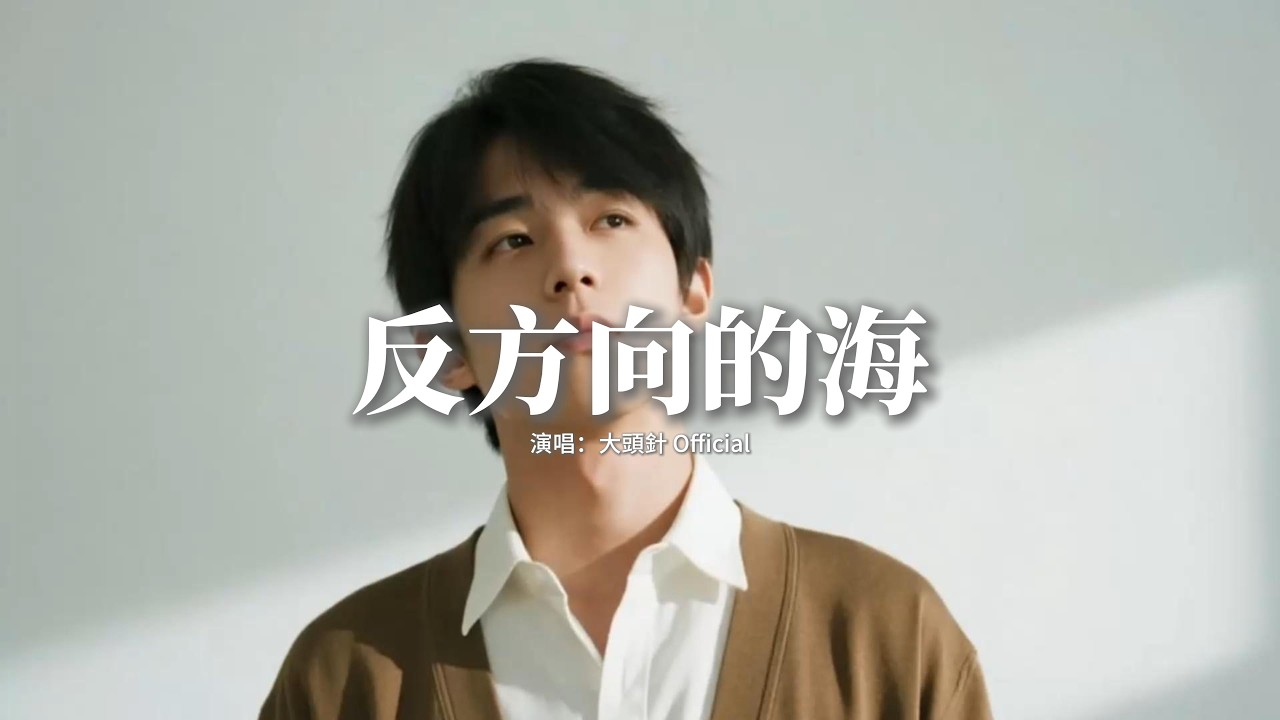 大頭針 Official - 反方向的海『我們就站在 反方向的海，把遺憾當做 最後的 獨白，如果 這也是 另一種 偏愛，為何 只有我 被悲傷 覆蓋。』【動態歌詞MV】
