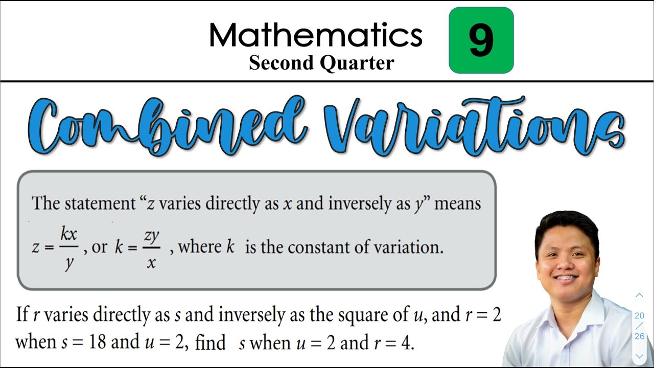 Combined Variation | Equation and Constant of Variation | Grade 9 | Tagalog