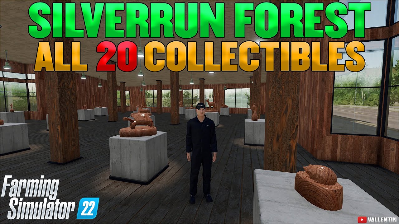 Farming Simulator 22 Platinum Edition: Silverrun Forest | All 20 Collectibles  All Wooden Sculptures